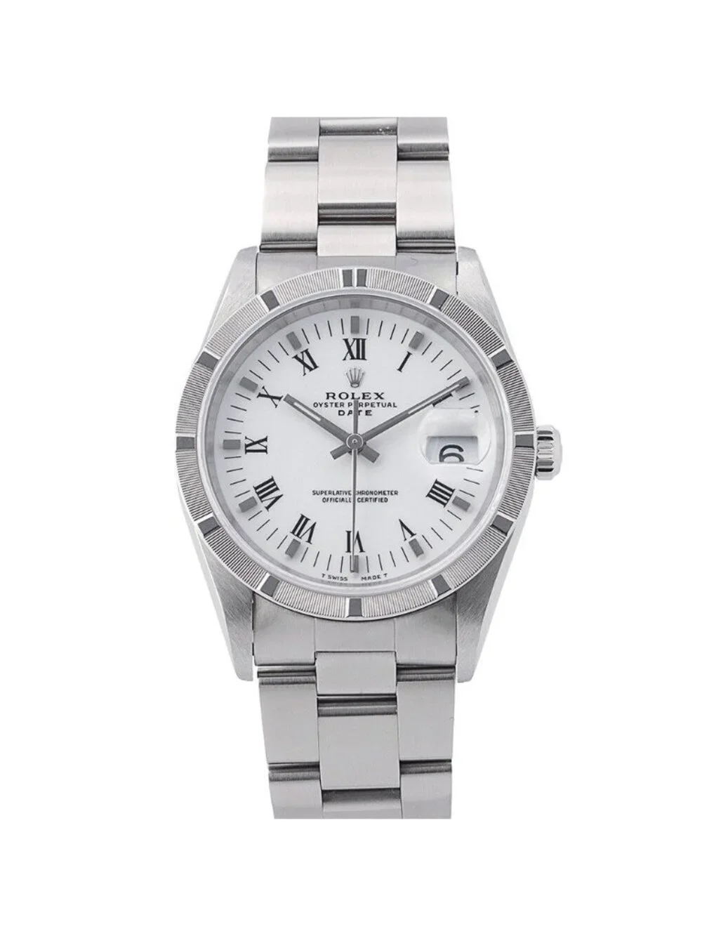 Rolex Oyster Perpetual Date Number Watch White Dial